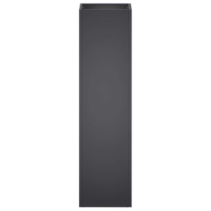 Garden Planter 2 pcs Black 20 x 20 x 75 cm Cold-rolled Steel