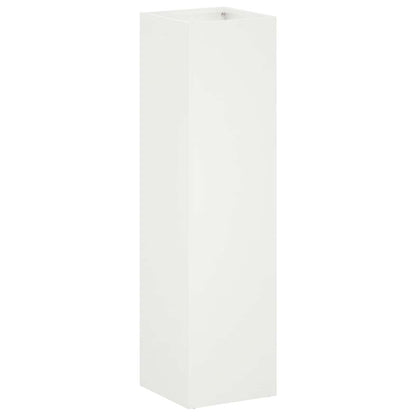 Garden Planter White 20 x 20 x 75 cm Cold-rolled Steel