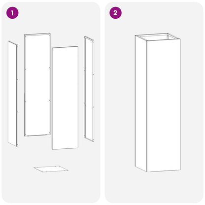 Garden Planter Anthracite 20 x 20 x 75 cm Cold-rolled Steel