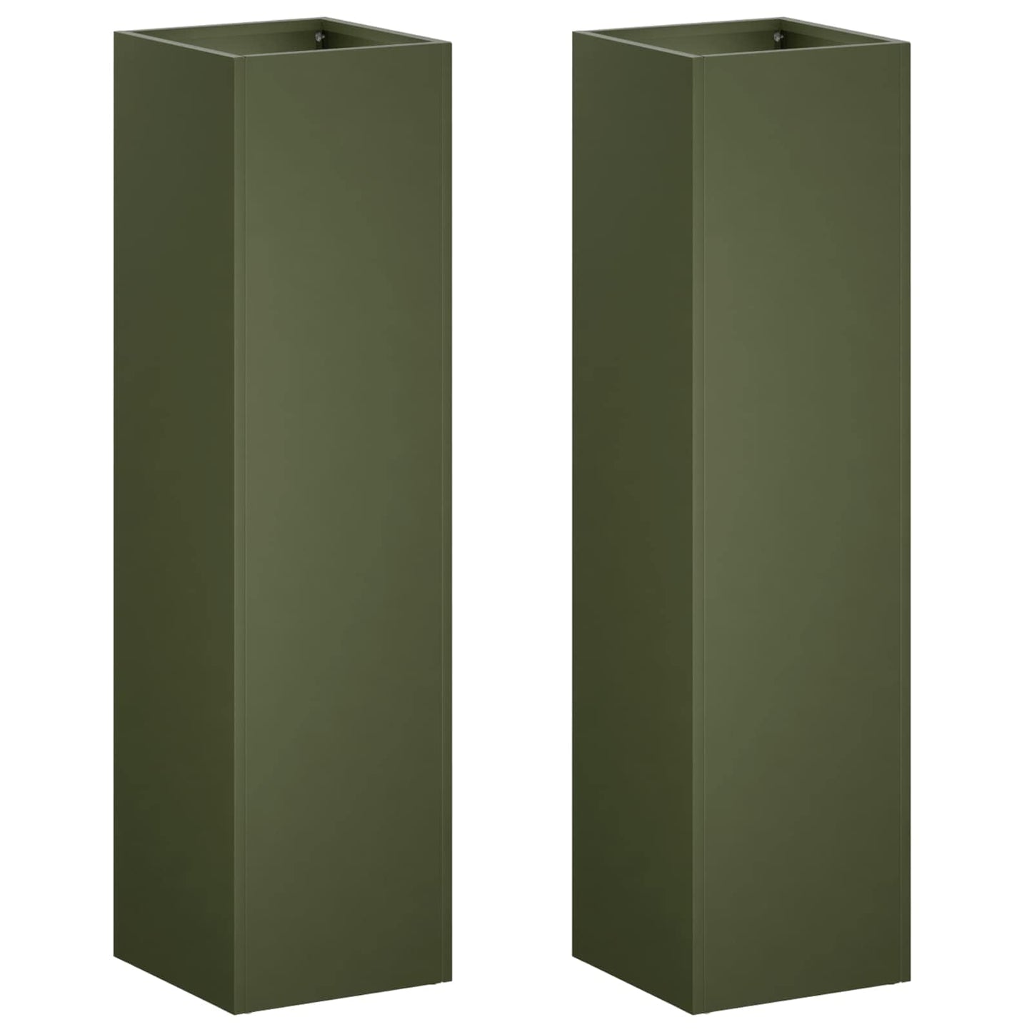 Garden Planter 2 pcs Olive Green 20 x 20 x 75 cm