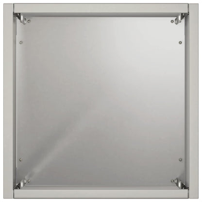 Garden Planter 2 pcs Silver 20 x 20 x 75 cm Stainless Steel