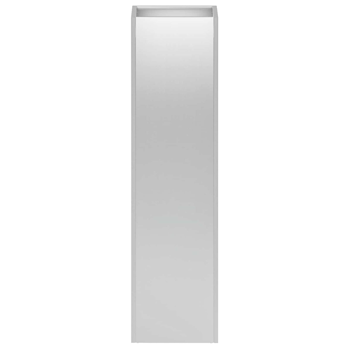 Garden Planter Silver 20 x 20 x 75 cm Galvanised Steel