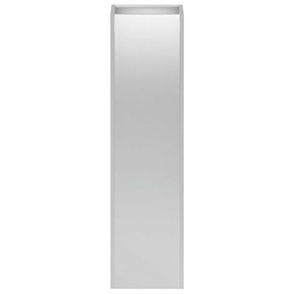 Garden Planter Silver 20 x 20 x 75 cm Galvanised Steel