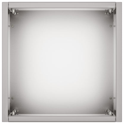 Garden Planter Silver 20 x 20 x 75 cm Galvanised Steel