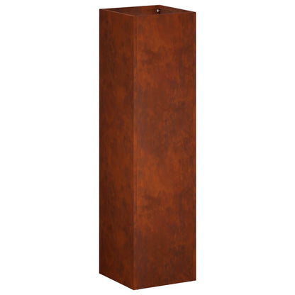 Garden Planter Rusty 20 x 20 x 75 cm Weathering Steel