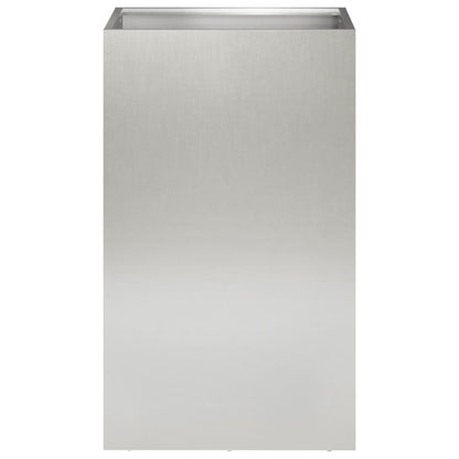 Garden Planter 2 pcs Silver 30 x 30 x 40 cm Stainless Steel