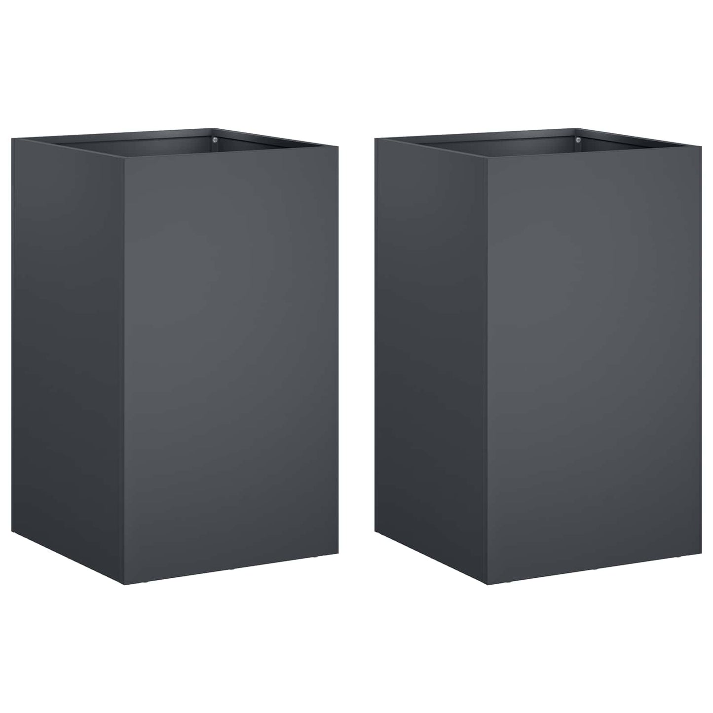 Garden Planter 2 pcs Anthracite 30 x 30 x 50 cm