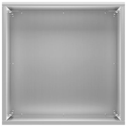 Garden Planter 2 pcs Silver 30 x 30 x 50 cm Galvanised Steel
