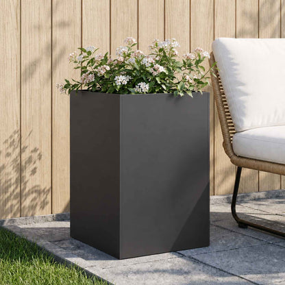 Garden Planter Black 40 x 40 x 75 cm Cold-rolled Steel