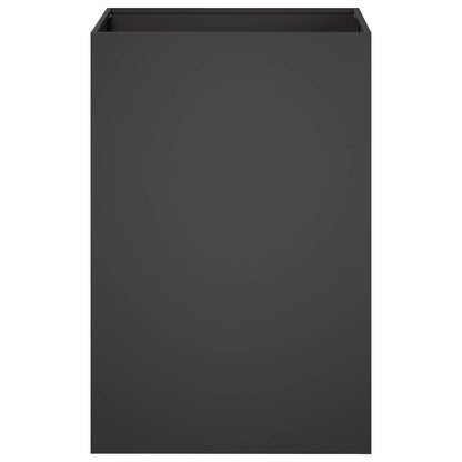 Garden Planter 2 pcs Black 40 x 40 x 75 cm Cold-rolled Steel
