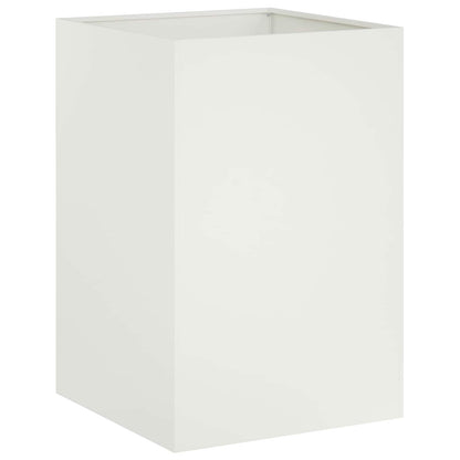 Garden Planter White 40 x 40 x 75 cm Cold-rolled Steel
