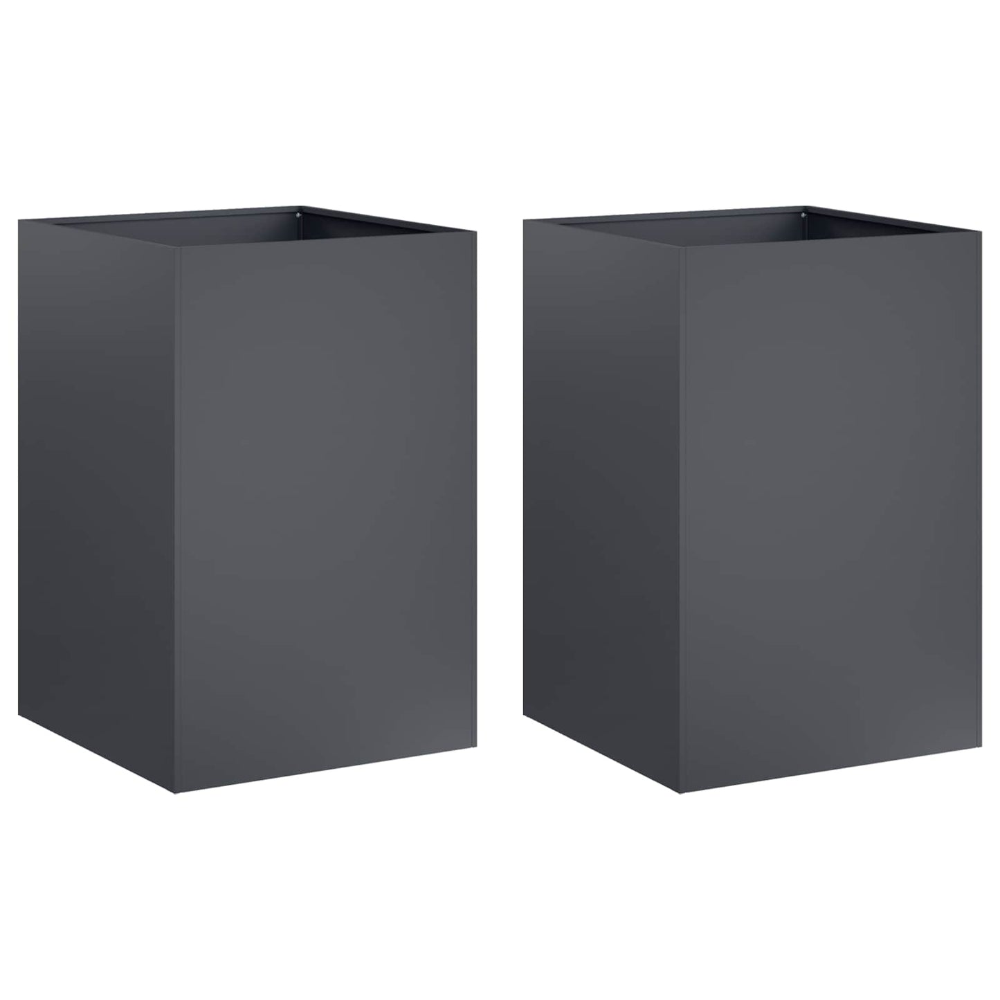 Garden Planter 2 pcs Anthracite 40 x 40 x 75 cm