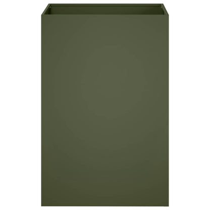Garden Planter 2 pcs Olive Green 40 x 40 x 75 cm