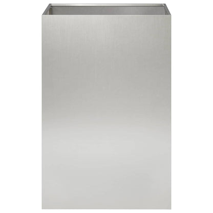 Garden Planter 2 pcs Silver 40 x 40 x 75 cm Stainless Steel