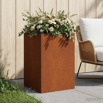 Garden Planter Rusty 40 x 40 x 75 cm Weathering Steel
