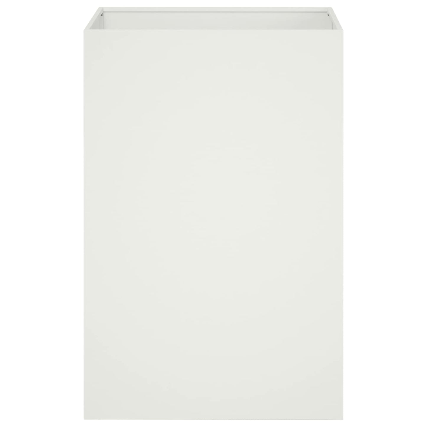 Garden Planter White 50 x 50 x 75 cm Cold-rolled Steel