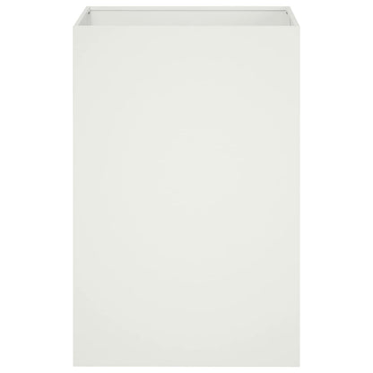 Garden Planter White 50 x 50 x 75 cm Cold-rolled Steel