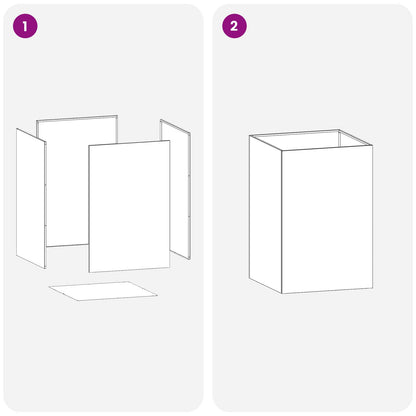 Garden Planter 2 pcs Anthracite 50 x 50 x 75 cm