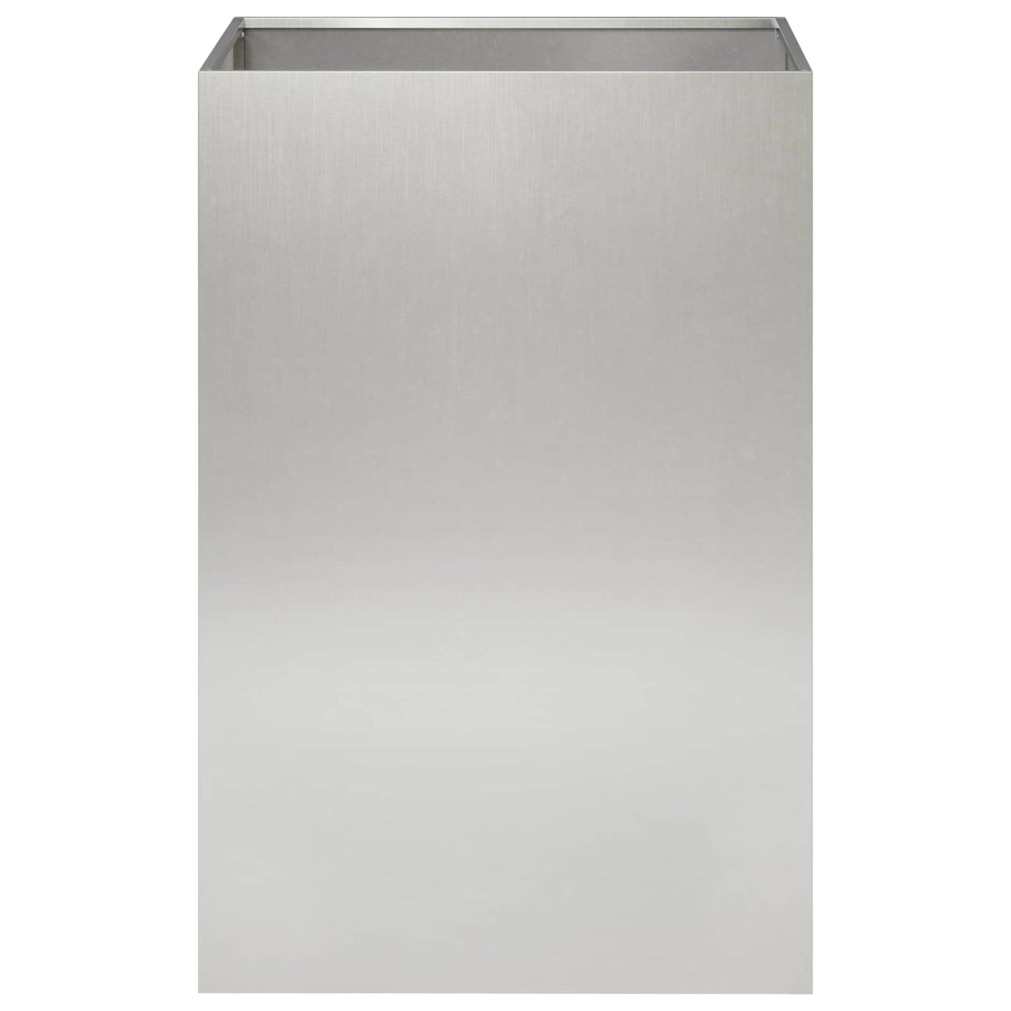 Garden Planter 2 pcs Silver 50 x 50 x 75 cm Stainless Steel