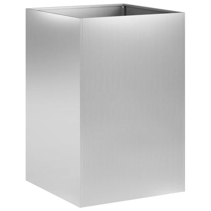 Garden Planter 2 pcs Silver 50 x 50 x 75 cm Galvanised Steel