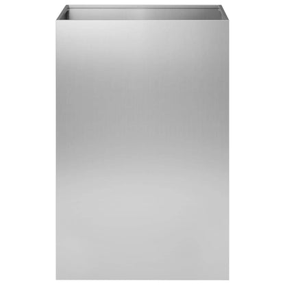 Garden Planter 2 pcs Silver 50 x 50 x 75 cm Galvanised Steel