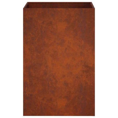 Garden Planter 2 pcs Rusty 50 x 50 x 75 cm Weathering Steel