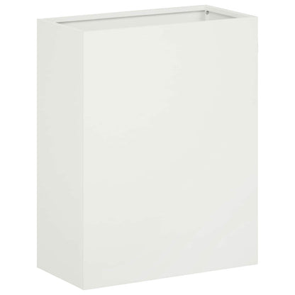 Garden Planter 2 pcs White 40 x 20 x 40 cm Cold-rolled Steel