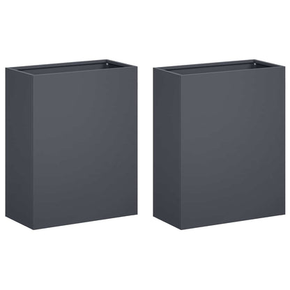 Garden Planter 2 pcs Anthracite 40 x 20 x 40 cm