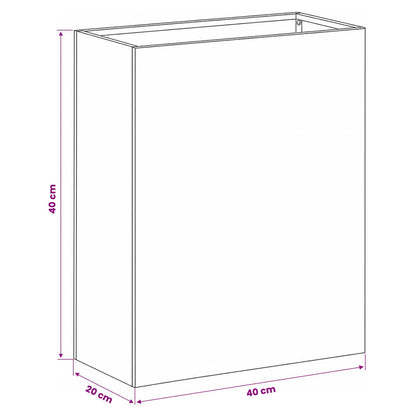Garden Planter 2 pcs Anthracite 40 x 20 x 40 cm