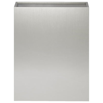 Garden Planter 2 pcs Silver 40 x 20 x 40 cm Stainless Steel