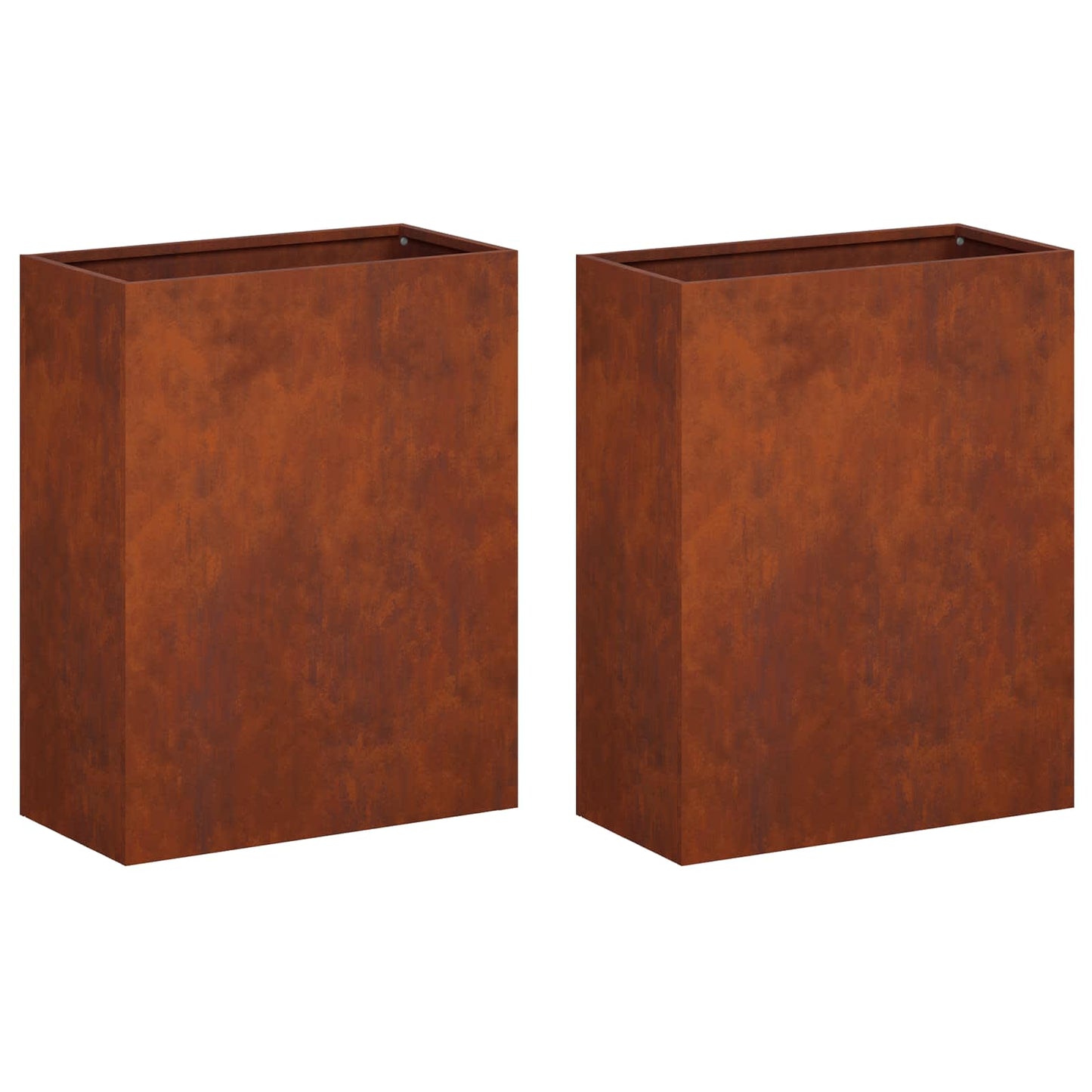 Garden Planter 2 pcs Rusty 40 x 20 x 40 cm Weathering Steel