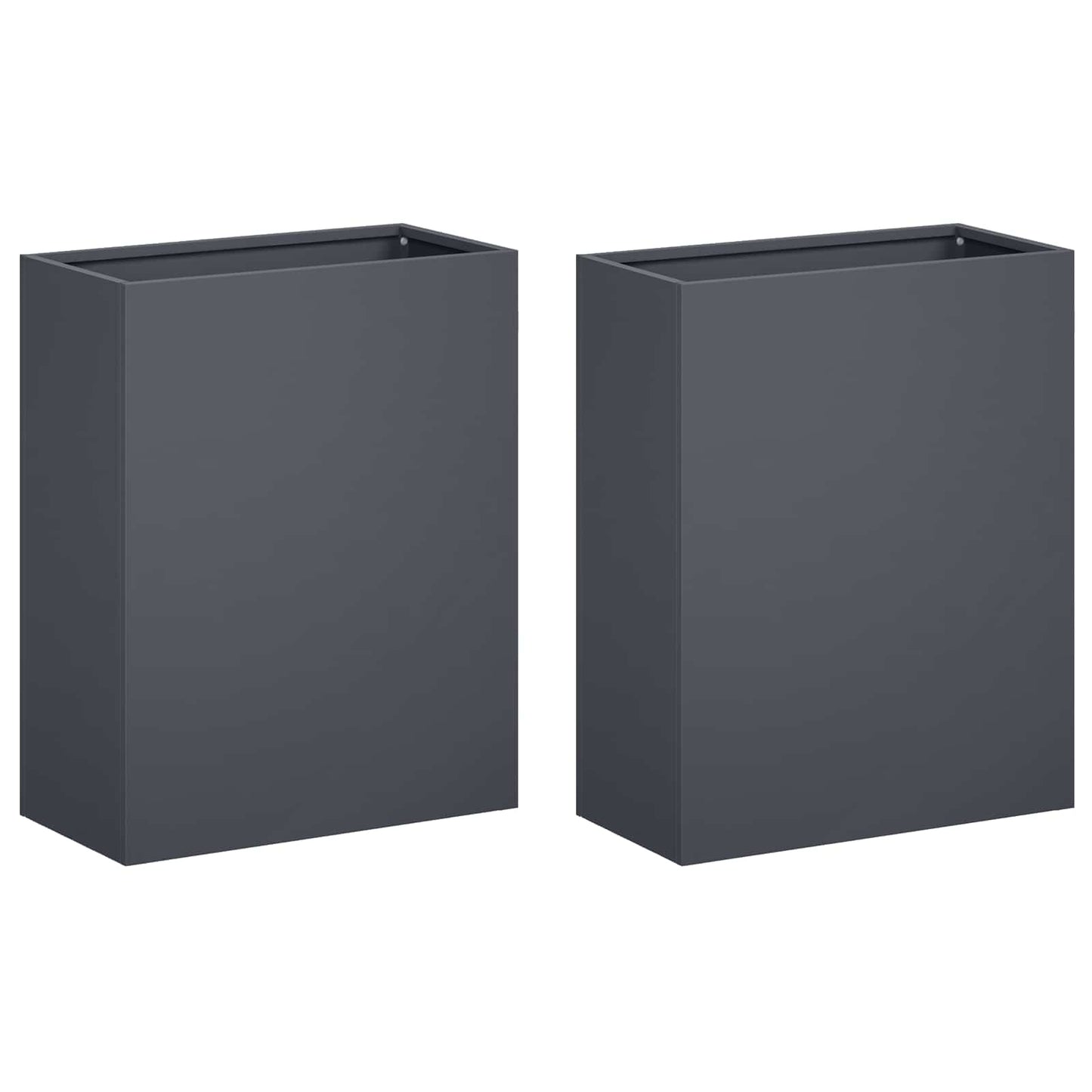 Garden Planter 2 pcs Anthracite 40 x 20 x 50 cm