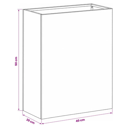 Garden Planter 2 pcs Anthracite 40 x 20 x 50 cm