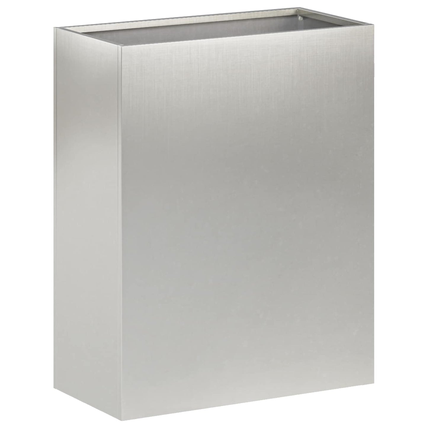 Garden Planter 2 pcs Silver 40 x 20 x 50 cm Stainless Steel