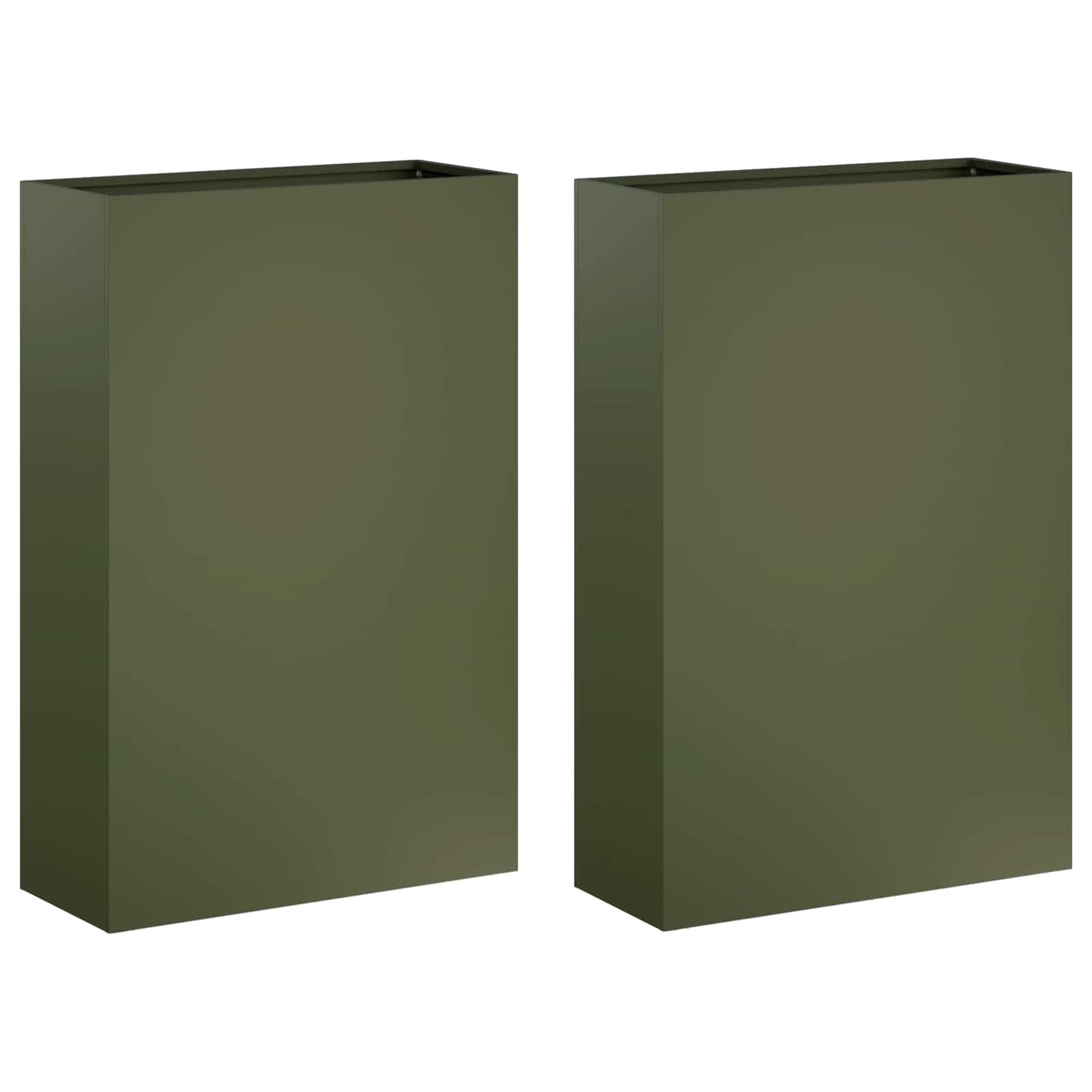 Garden Planter 2 pcs Olive Green 40 x 20 x 75 cm