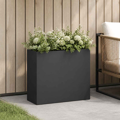 Garden Planter Black 50 x 20 x 40 cm Cold-rolled Steel
