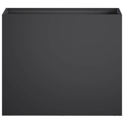 Garden Planter 2 pcs Black 50 x 20 x 40 cm Cold-rolled Steel