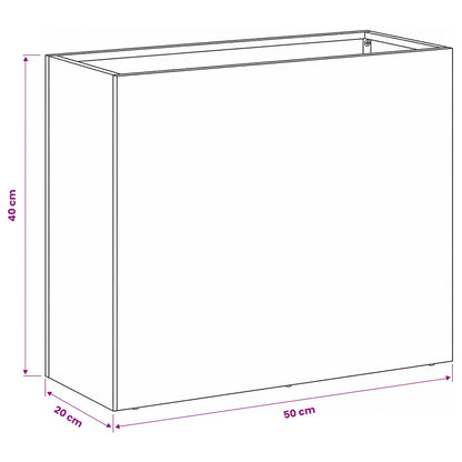 Garden Planter 2 pcs Anthracite 50 x 20 x 40 cm