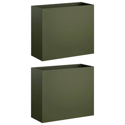 Garden Planter 2 pcs Olive Green 50 x 20 x 40 cm
