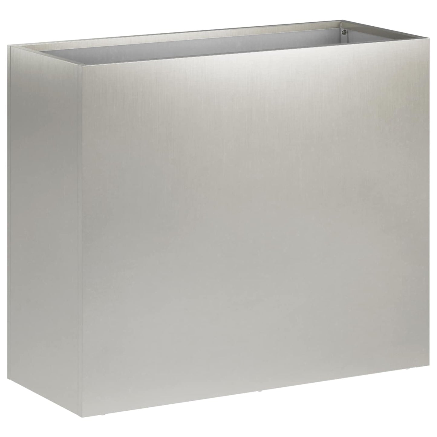 Garden Planter 2 pcs Silver 50 x 20 x 40 cm Stainless Steel