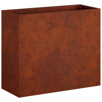 Garden Planter 2 pcs Rusty 50 x 20 x 40 cm Weathering Steel