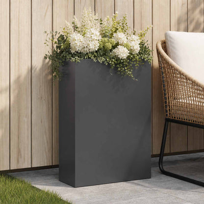 Garden Planter Black 50 x 20 x 75 cm Cold-rolled Steel