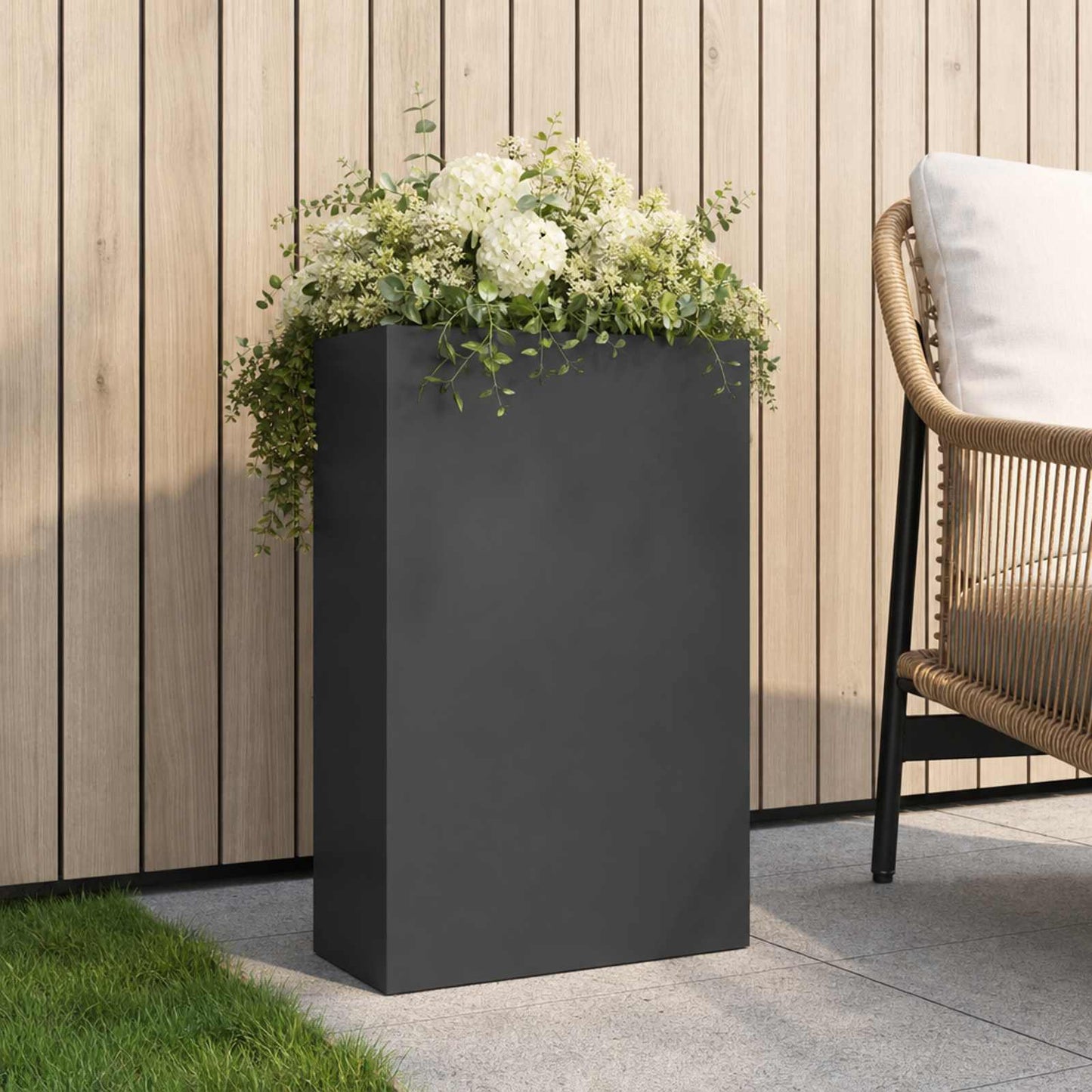 Garden Planter Anthracite 50 x 20 x 75 cm Cold-rolled Steel