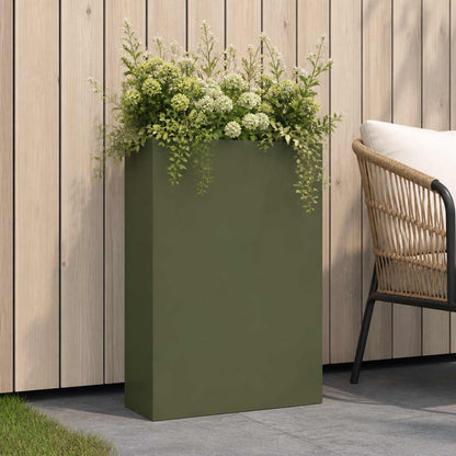 Garden Planter Olive Green 50 x 20 x 75 cm Cold-rolled Steel