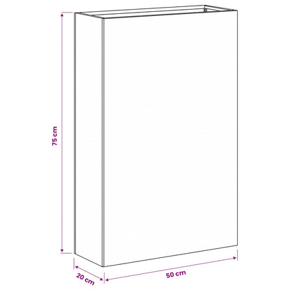 Garden Planter Olive Green 50 x 20 x 75 cm Cold-rolled Steel