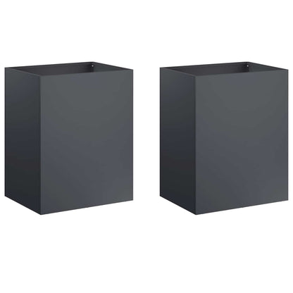 Garden Planter 2 pcs Anthracite 40 x 30 x 40 cm