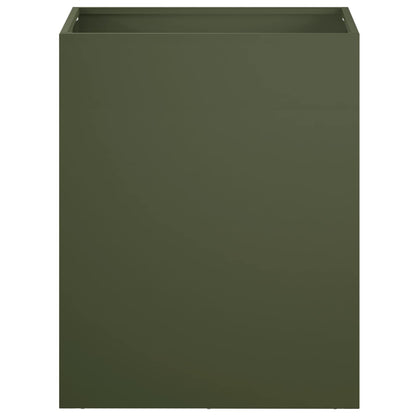 Garden Planter Olive Green 40 x 30 x 40 cm Cold-rolled Steel