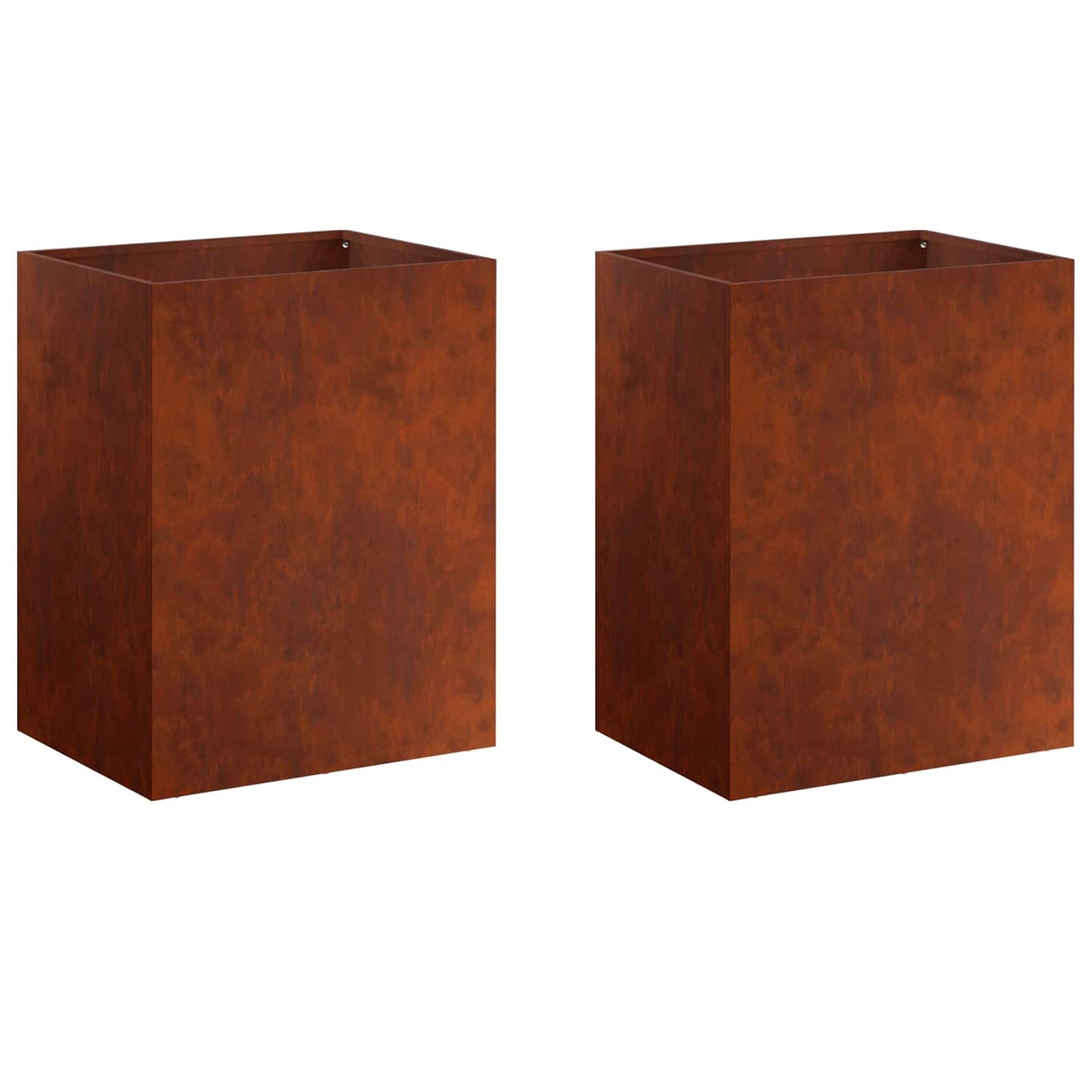 Garden Planter 2 pcs Rusty 40 x 30 x 40 cm Weathering Steel