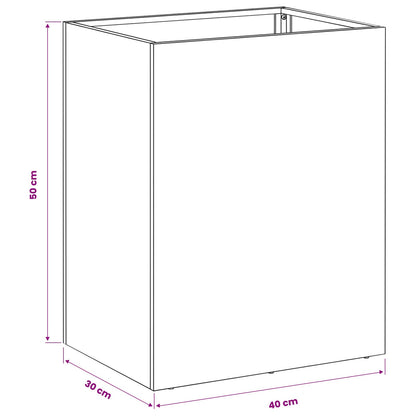 Garden Planter Silver 40 x 30 x 50 cm Stainless Steel