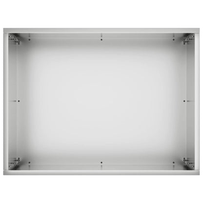 Garden Planter Silver 40 x 30 x 50 cm Galvanised Steel